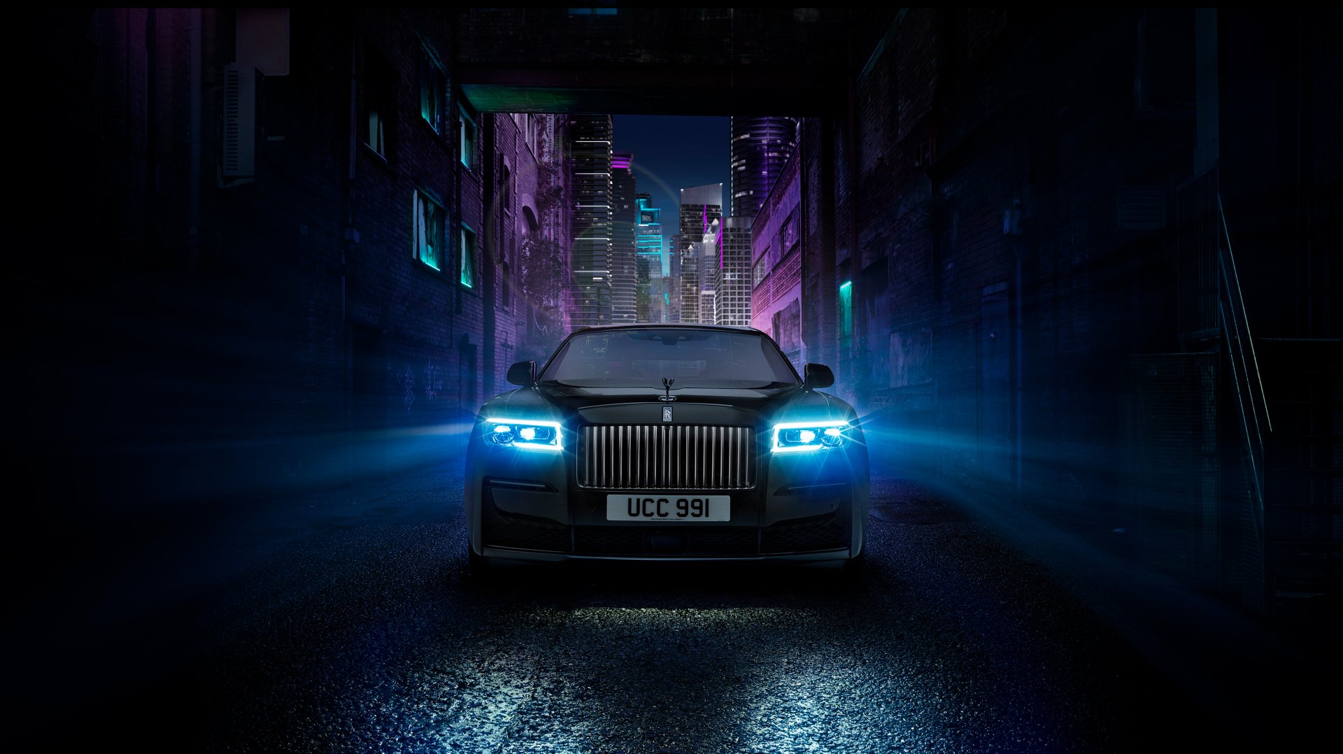 Download Vehicle Rolls-Royce Black Badge Ghost 4k Ultra HD Wallpaper