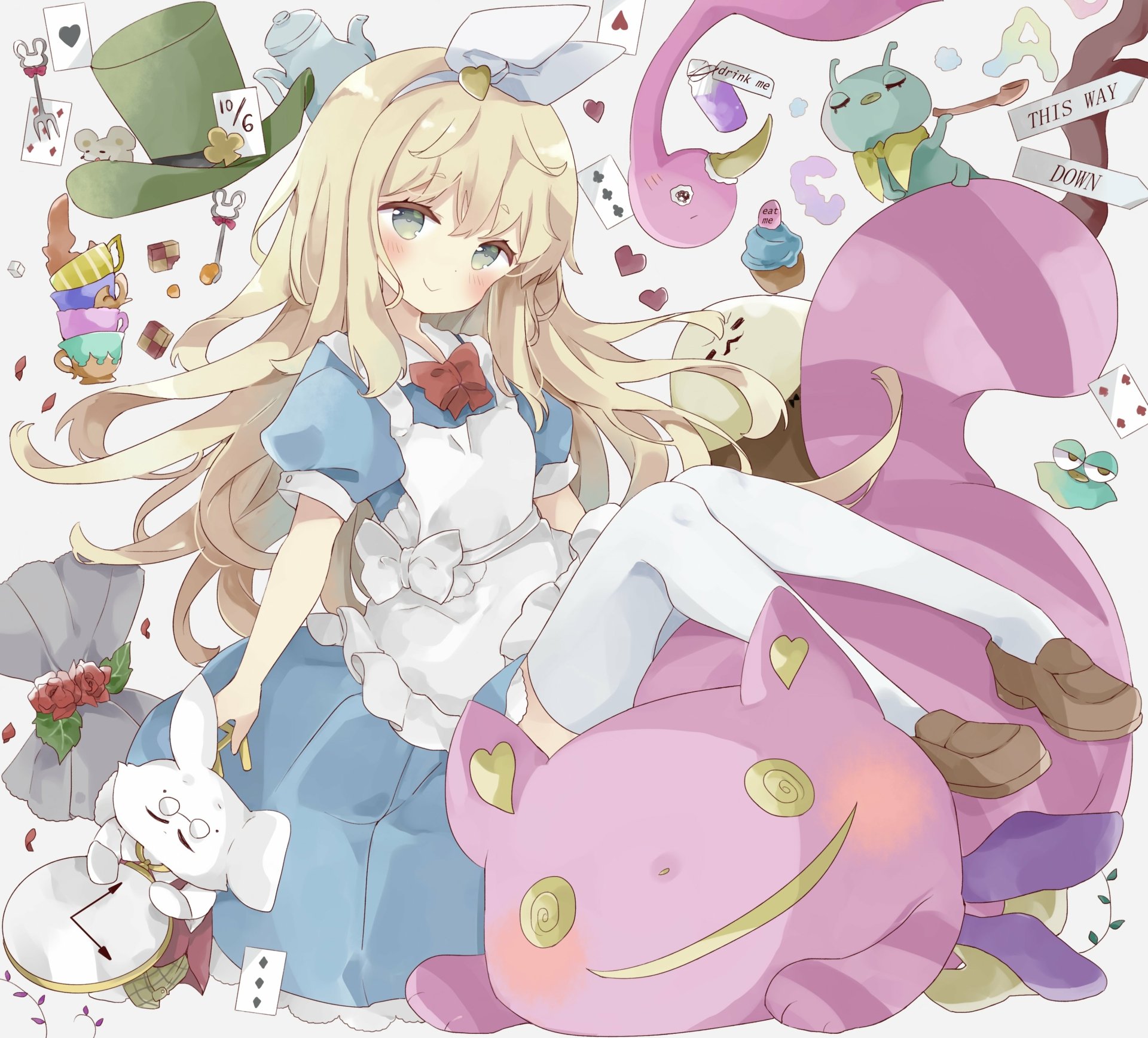 Download Alice (Alice In Wonderland) Cheshire Cat (Alice In Wonderland) Anime Alice In Wonderland 4k Ultra HD Wallpaper