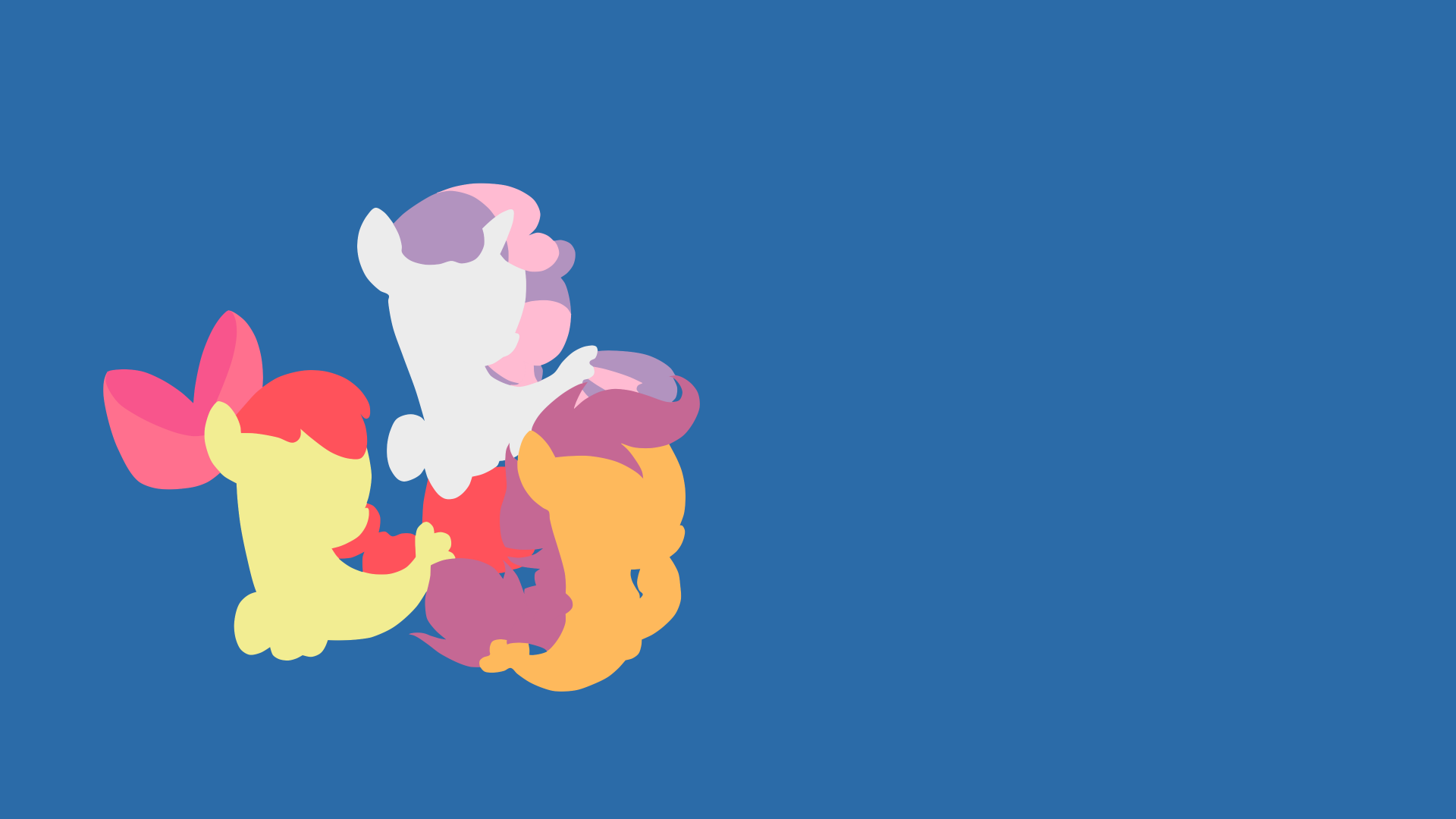 Download Minimalist Scootaloo (My Little Pony) Sweetie Belle Apple Bloom TV Show My Little Pony: Friendship Is Magic 4k Ultra HD Wallpaper by toastybrownpotatoes