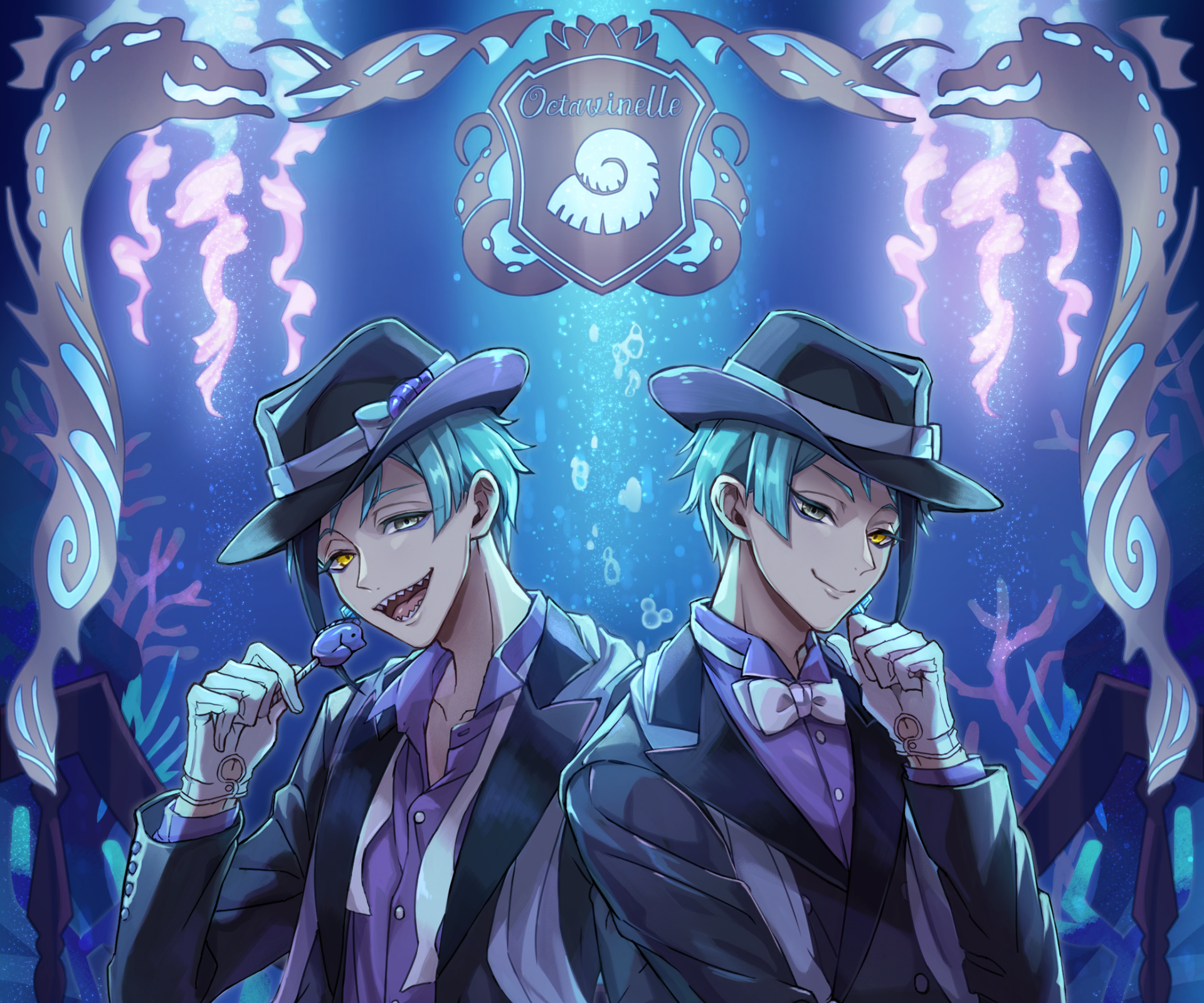 Download Jade Leech Floyd Leech Video Game Twisted Wonderland HD Wallpaper