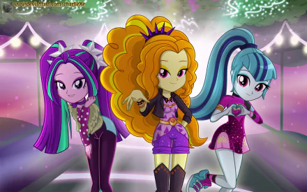 Sonata Dusk Aria Blaze Adagio Dazzle TV Show My Little Pony: Equestria Girls HD Desktop Wallpaper | Background Image