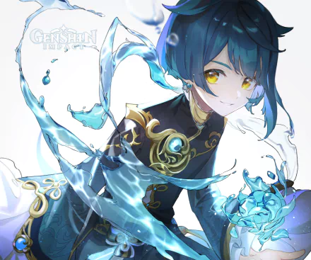 Xingqiu (Genshin Impact) video game Genshin Impact HD Desktop Wallpaper | Background Image