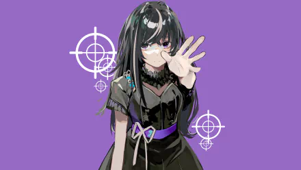 black dress Anime girl anime girl HD Desktop Wallpaper | Background Image