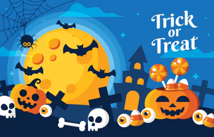 trick or treat jack-o'-lantern holiday halloween HD Desktop Wallpaper | Background Image