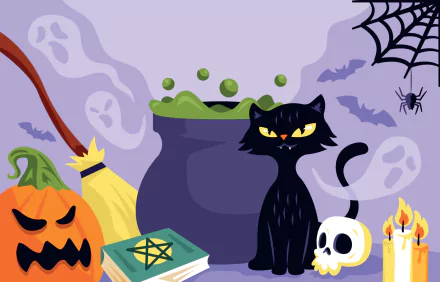 cat holiday halloween halloween cat HD Desktop Wallpaper | Background Image
