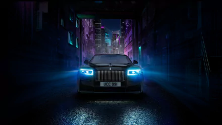 vehicle Rolls-Royce Black Badge Ghost HD Desktop Wallpaper | Background Image