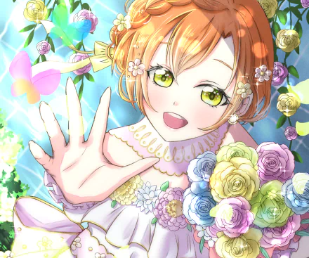 Rin Hoshizora Anime Love Live! HD Desktop Wallpaper | Background Image