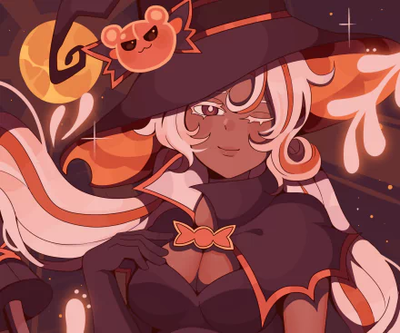 witch Latte Cookie (Cookie Run) video game COOKIE RUN: KINGDOM HD Desktop Wallpaper | Background Image