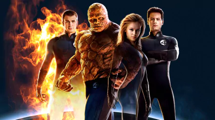 Thing (Marvel Comics) Susan Storm Reed Richards Mister Fantastic Johnny Storm Jessica Alba Ioan Gruffudd Invisible Woman Human Torch (Marvel Comics) Chris Evans movie Fantastic Four HD Desktop Wallpaper | Background Image