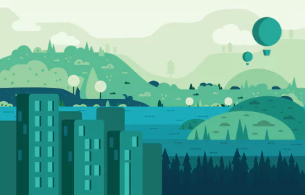 green artistic city HD Desktop Wallpaper | Background Image