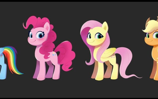 Movie My Little Pony: A New Generation My Little Pony Twilight Sparkle Rainbow Dash Fluttershy Applejack Rarity Concept Art HD Wallpaper | Background Image