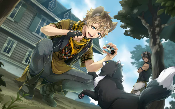 Ruggie Bucchi Leona Kingscholar video game Twisted Wonderland HD Desktop Wallpaper | Background Image
