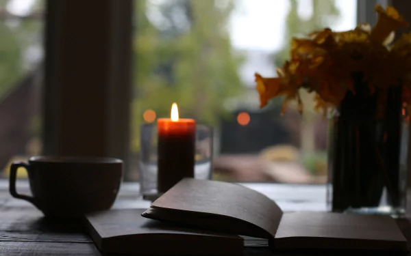 candle man made book Cozy HD Desktop Wallpaper | Background Image