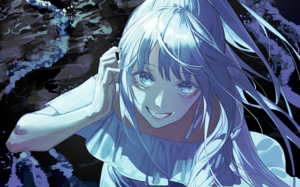 Anime Girl Blue Hair HD Wallpaper | Background Image
