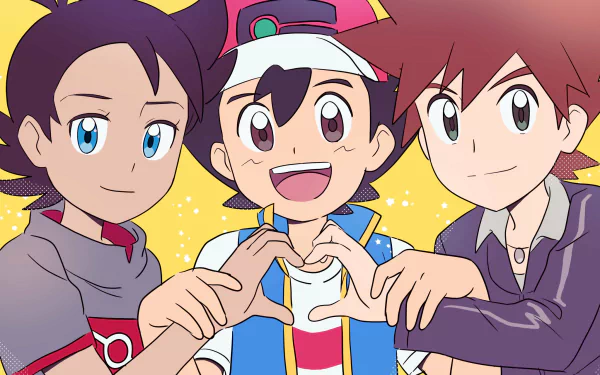Goh (Pokémon) Gary Oak (Pokémon) Ash Ketchum Anime Pokemon HD Desktop Wallpaper | Background Image