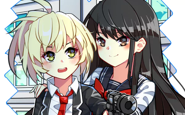 Mayuko Nise Yuri Honjo Anime High-Rise Invasion HD Desktop Wallpaper | Background Image