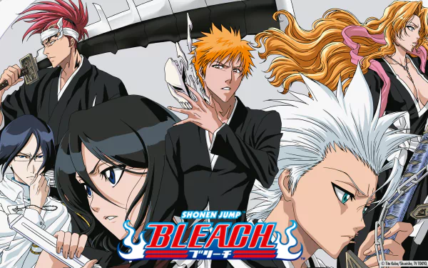 Rangiku Matsumoto Rukia Kuchiki Renji Abarai Tōshirō Hitsugaya Ichigo Kurosaki Anime Bleach HD Desktop Wallpaper | Background Image