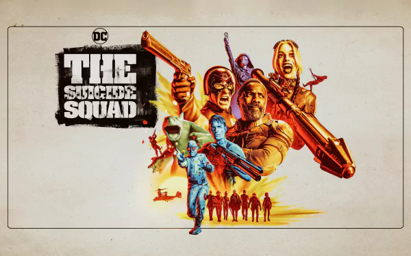 King Shark (DC Comics) Peacemaker (DC Comics) John Cena Bloodsport (DC Comics) Idris Elba David Dastmalchian Polka-Dot Man Ratcatcher 2 (Dc Comics) Daniela Melchior Rick Flag Joel Kinnaman Harley Quinn Margot Robbie movie The Suicide Squad HD Desktop Wallpaper | Background Image
