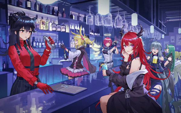 Hoshiguma (Arknights) Exusiai (Arknights) Texas (Arknights) Suzuran (Arknights) Surtr (Arknights) Skadi (Arknights) Angelina (Arknights) video game Arknights HD Desktop Wallpaper | Background Image