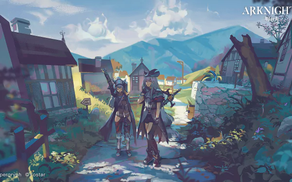 Skadi (Arknights) Grani (Arknights) video game Arknights HD Desktop Wallpaper | Background Image