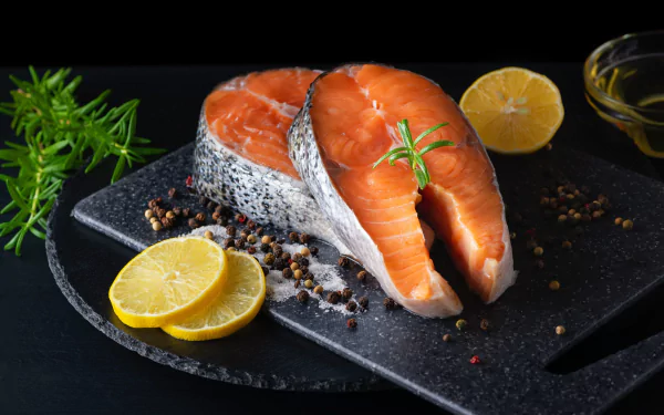 salmon food fish HD Desktop Wallpaper | Background Image