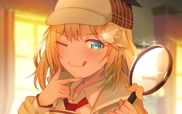 detective hololive Watson Amelia Anime Virtual Youtuber HD Desktop Wallpaper | Background Image