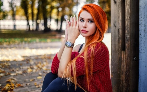 Women Model Redhead Depth Of Field HD Wallpaper | Background Image