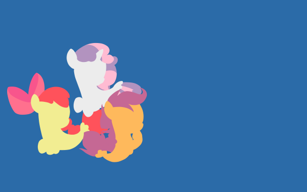 TV Show My Little Pony: Friendship is Magic My Little Pony Apple Bloom Sweetie Belle Scootaloo Minimalist HD Wallpaper | Background Image