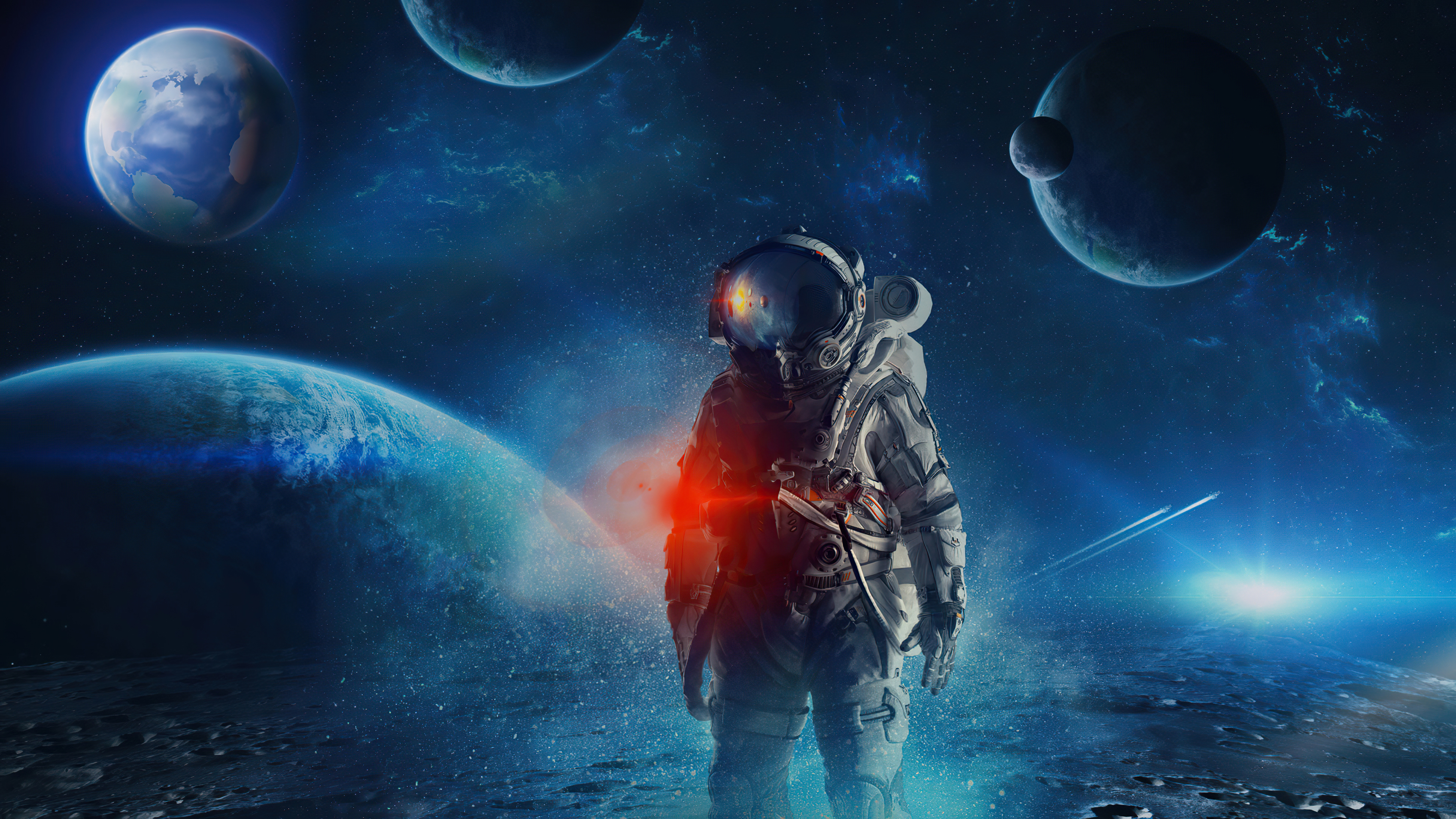 astronaut and space wallpaper