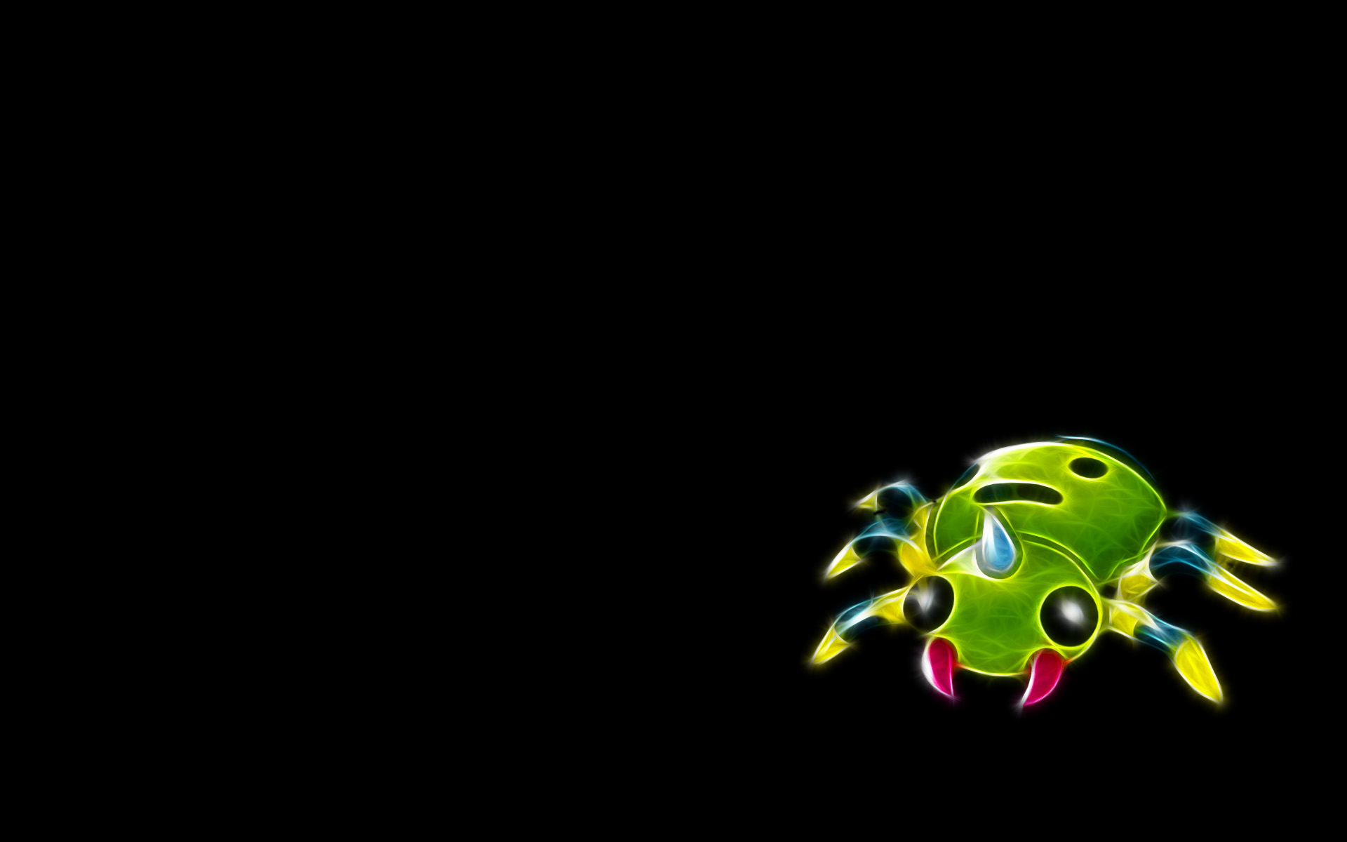 Spinarak, a bug-type Pokémon, in an animated scene.