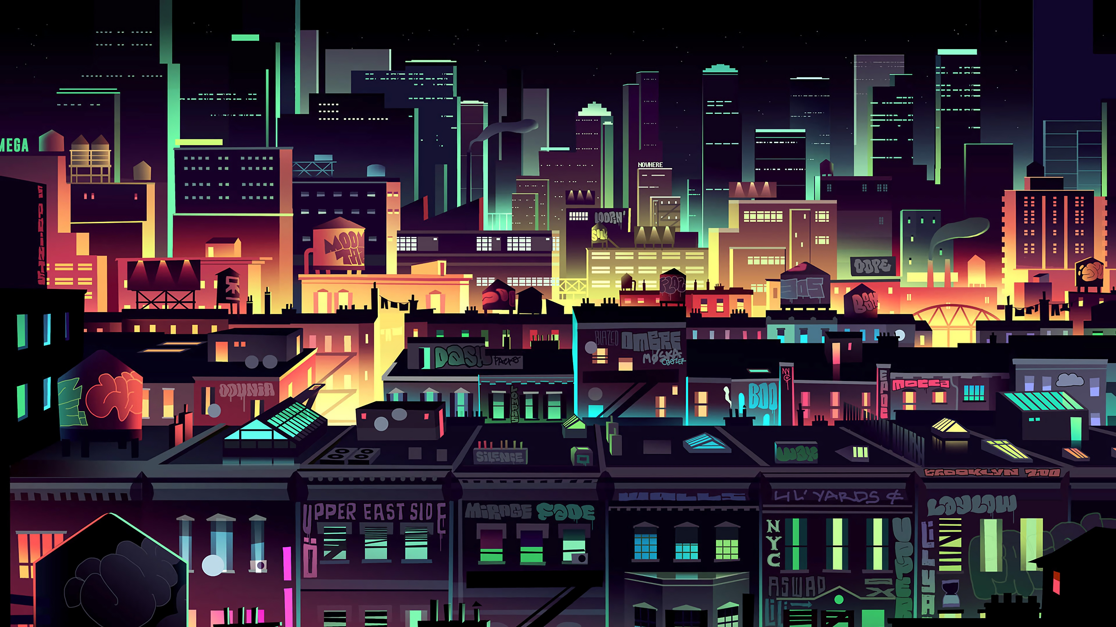 3840x2160] Minimalist City (8k link in comments) : r/wallpapers