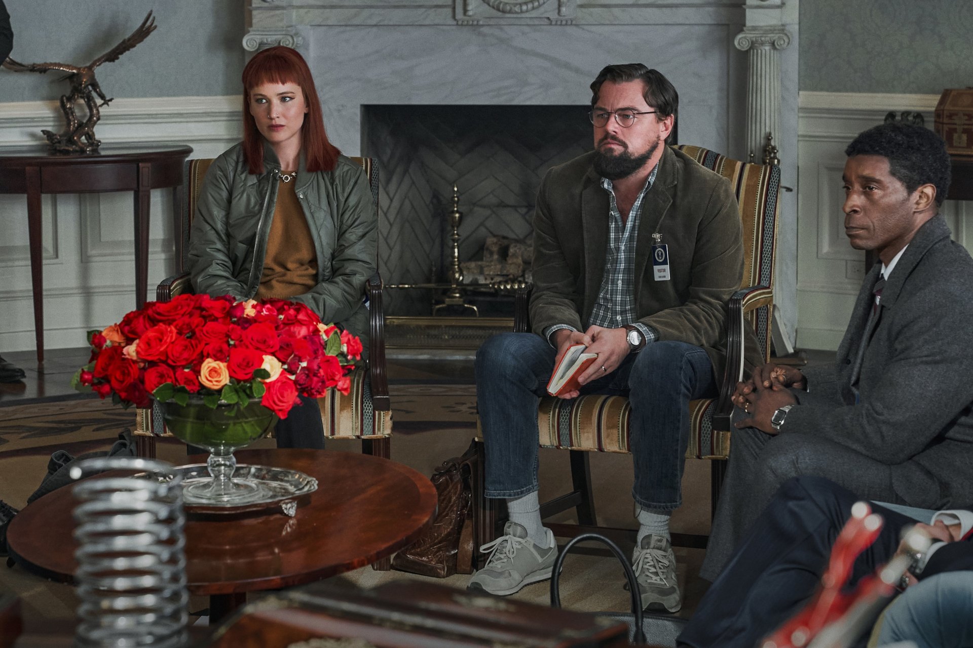 Download Leonardo Dicaprio Jennifer Lawrence Movie Don't Look Up HD Wallpaper