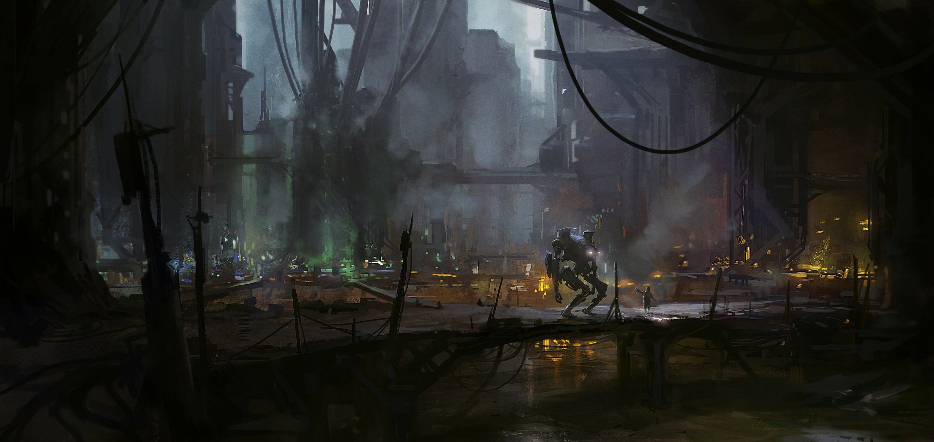 Download Sci Fi Robot HD Wallpaper by Tom Garden