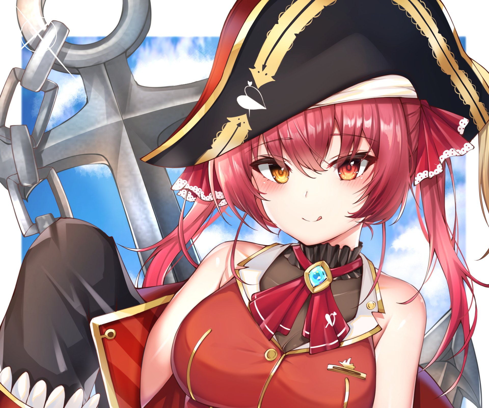 Download Hololive Houshou Marine Anime Virtual Youtuber HD Wallpaper