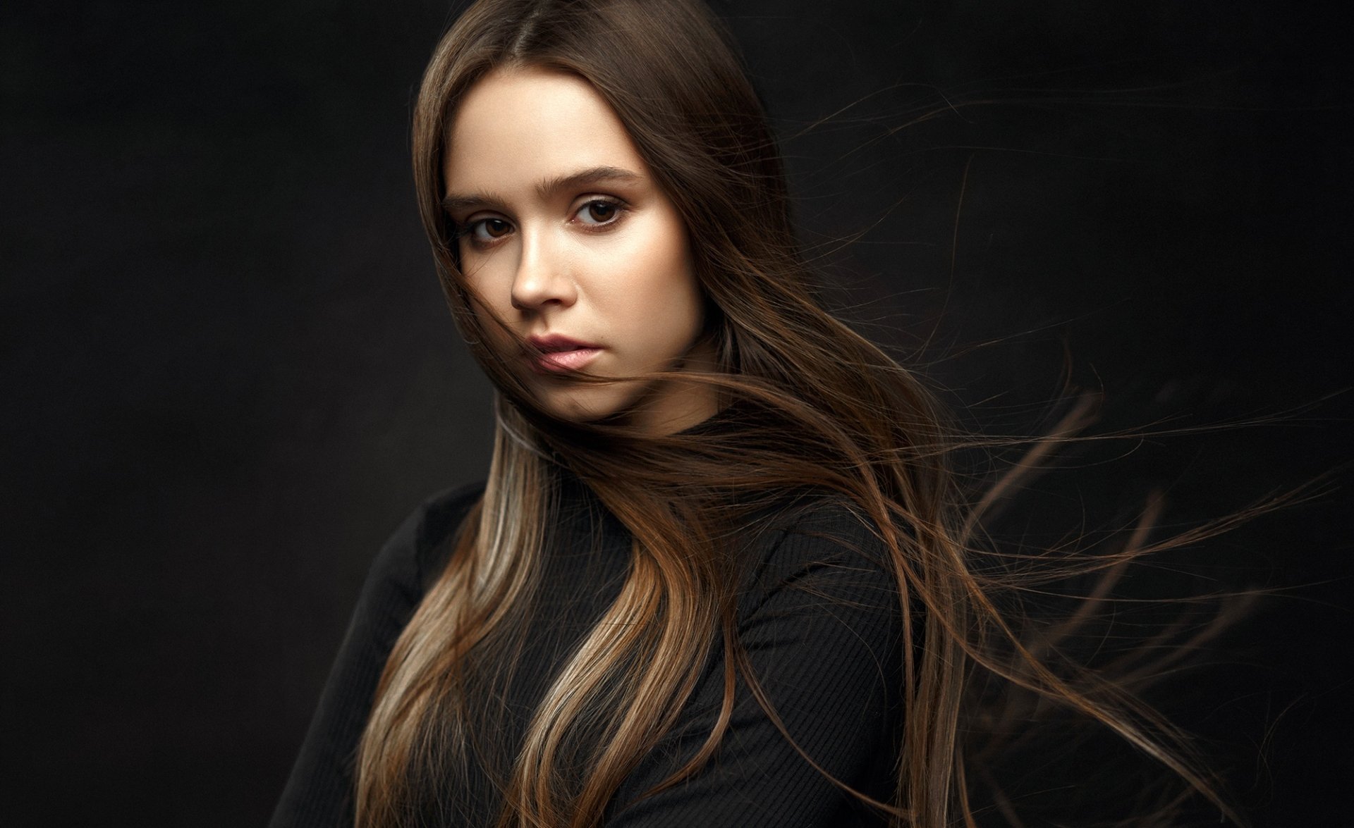 Download Brunette Woman Model HD Wallpaper by Ivan Kovalyov