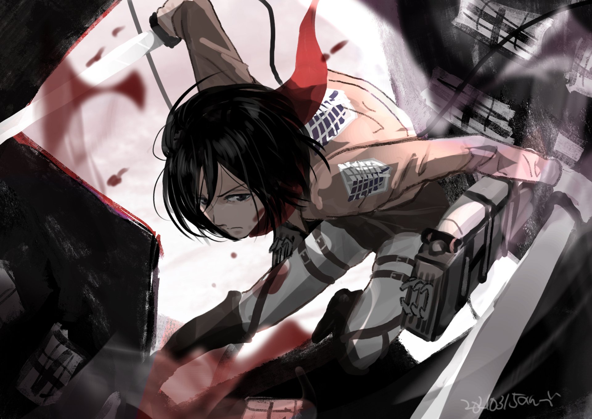 Download Mikasa Ackerman Anime Attack On Titan HD Wallpaper