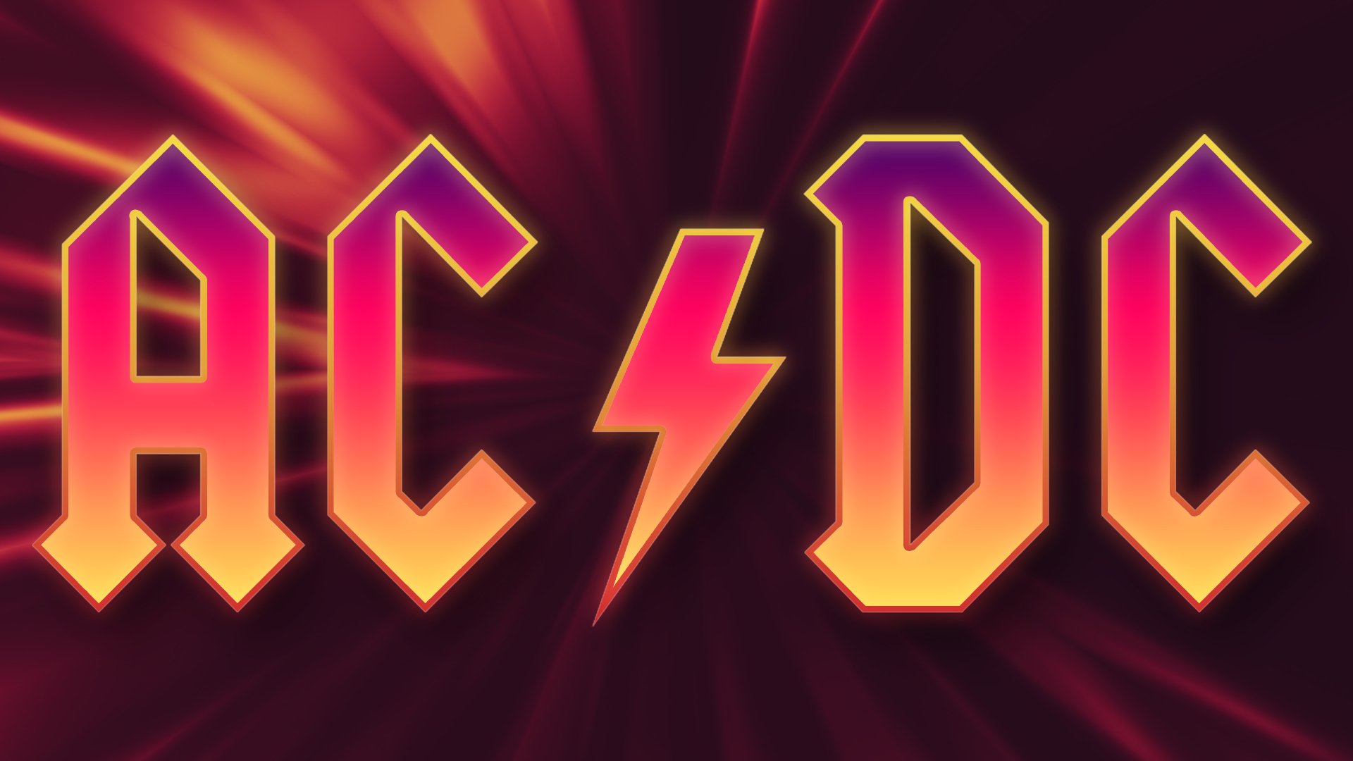 Download Retro Gradient Rock Band Music AC/DC 4k Ultra HD Wallpaper by ...