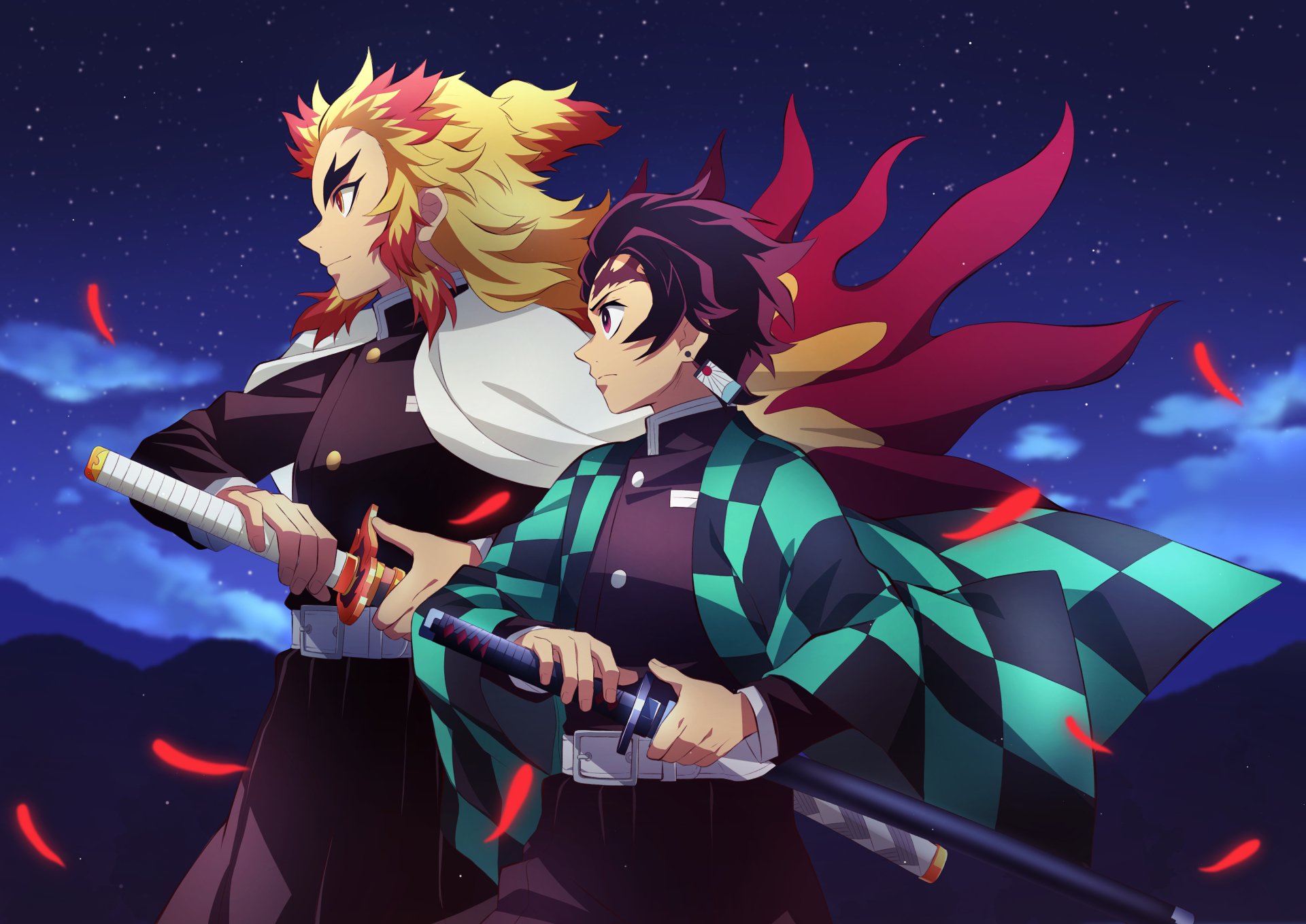 Download Kyojuro Rengoku Tanjiro Kamado Anime Demon Slayer: Kimetsu No