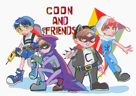Mysterion (South Park) The Coon (South Park) Stan Marsh Kyle Broflovski Kenny McCormick Eric Cartman TV Show South Park HD Desktop Wallpaper | Background Image