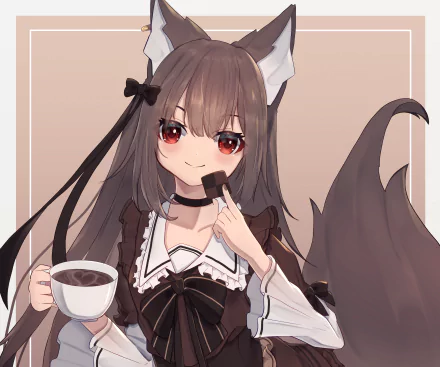 coffee maid Anime girl anime girl HD Desktop Wallpaper | Background Image