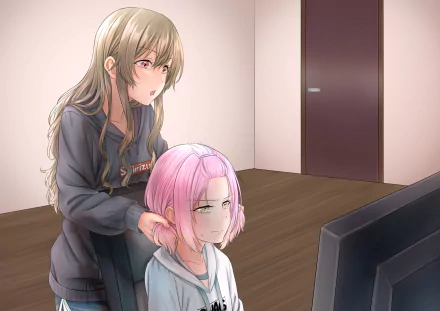 Kyoko Yamate Shinobu Inuyose video game D4DJ HD Desktop Wallpaper | Background Image