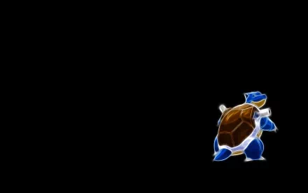 High-definition wallpaper featuring Blastoise, the water Pokémon, showcased in a dynamic pose against a dark background, celebrating its iconic presence in anime and Pokémon lore.