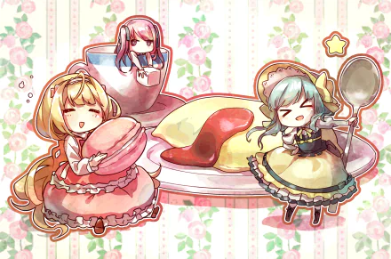 Sarah Marple Abegail Hudson Emily Whiteley Anime Eikoku Tantei Mysteria HD Desktop Wallpaper | Background Image