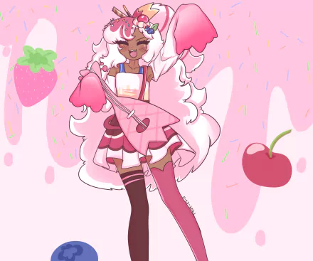 Parfait Cookie (Cookie Run) video game COOKIE RUN: KINGDOM HD Desktop Wallpaper | Background Image