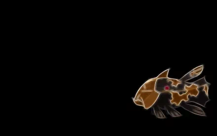 A striking HD wallpaper featuring Relicanth, a water Pokémon, set against a sleek black background, showcasing its unique design from the Pokémon anime series.