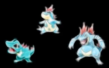 water pokémon Feraligatr (Pokemon) Croconaw (Pokemon) Totodile (Pokémon) Anime Pokémon HD Desktop Wallpaper | Background Image
