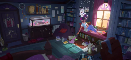 bedroom Spike (My Little Pony) Sci-Twi (My Little Pony) TV Show My Little Pony: Equestria Girls HD Desktop Wallpaper | Background Image