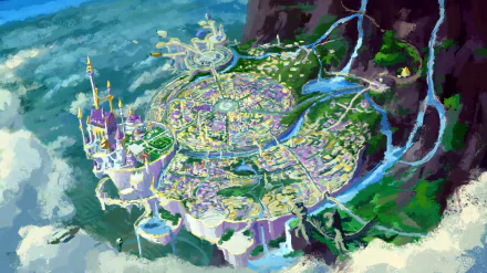 city castle Equestria (My Little Pony) Canterlot (My Little Pony) TV Show My Little Pony: Friendship Is Magic HD Desktop Wallpaper | Background Image