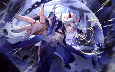 Arataki Itto video game Genshin Impact HD Desktop Wallpaper | Background Image