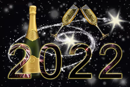 holiday New Year 2022 HD Desktop Wallpaper | Background Image